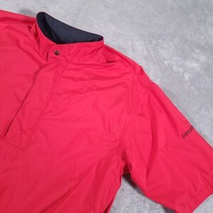 FootJoy DryJoys Mens Large Golf Windshirt Pullover Red 1/4 Zip Jacket 20404